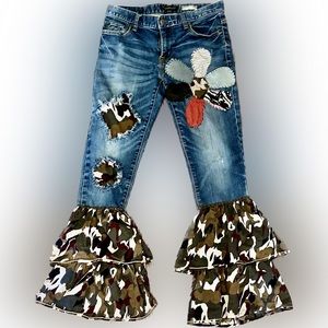 Upcycled, one of a kind, skinny jeans